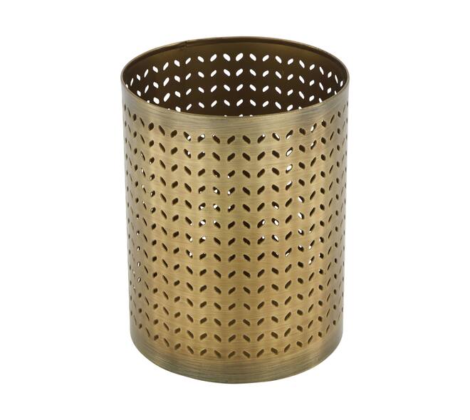 Lantern round metal 12.5x12.5x20.5cm S/3