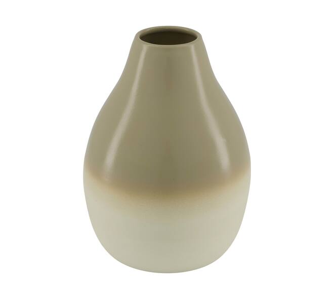 Vase metal 12.5x12.5x17cm - Cream