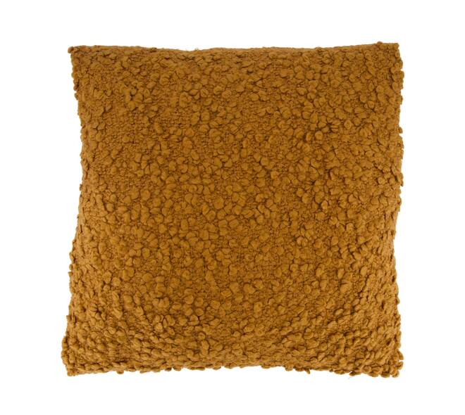 Cushion square boucle polyester 45x45x8cm - Orange
