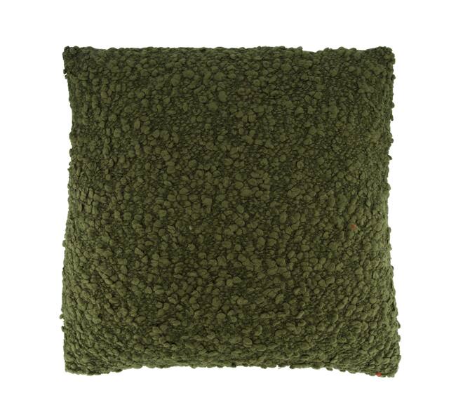 Cushion square boucle polyester 45x45x8cm - Green