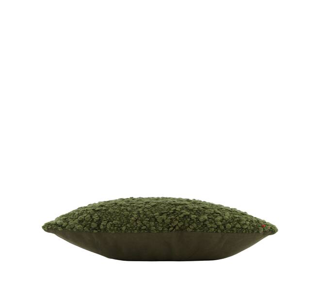 Cushion square boucle polyester 45x45x8cm - Green