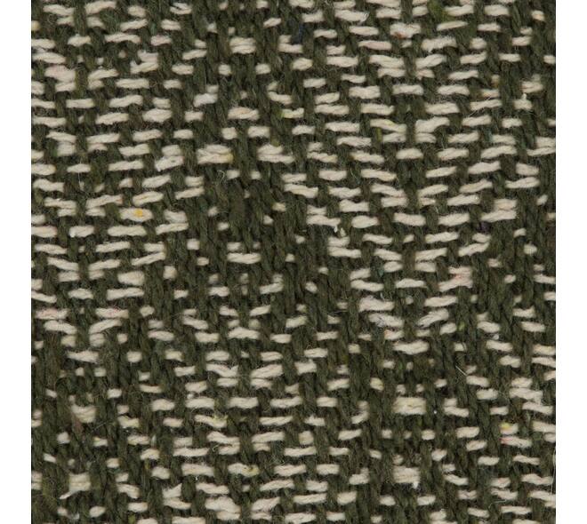 Cushion square leaf print cotton 45x45x8cm - Green