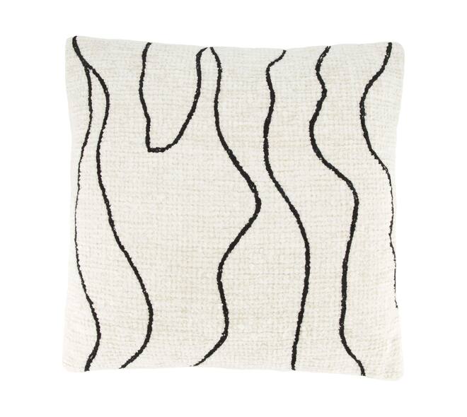 Cushion square embroidery chenille cotton 45x45x8cm