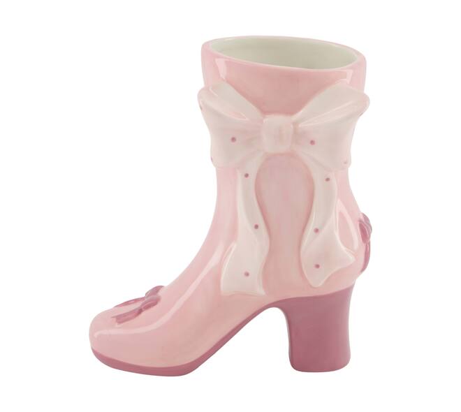 Vase shoe ceramic 19.5x8.5x23cm - Pink