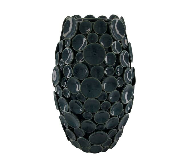 Vase ceramic 24x24x41cm - Blue