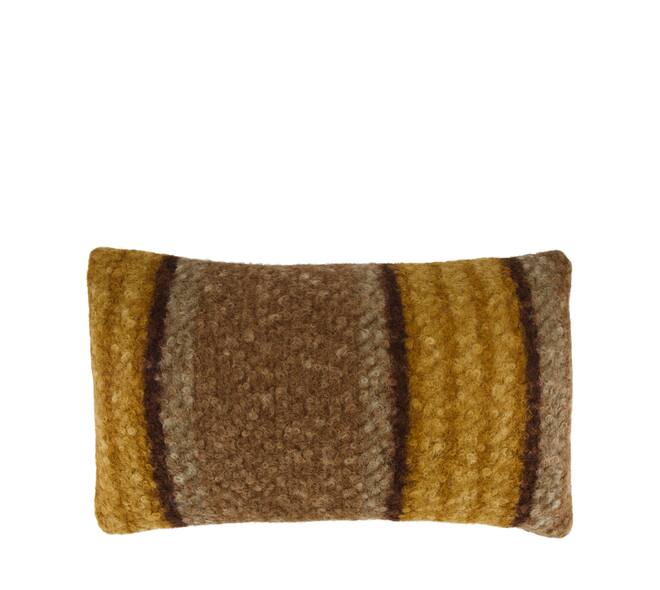 Cushion rectangular teddy polyester 50x30x8cm - Brown