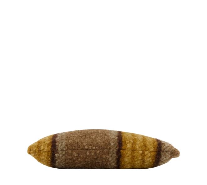 Cushion rectangular teddy polyester 50x30x8cm - Brown