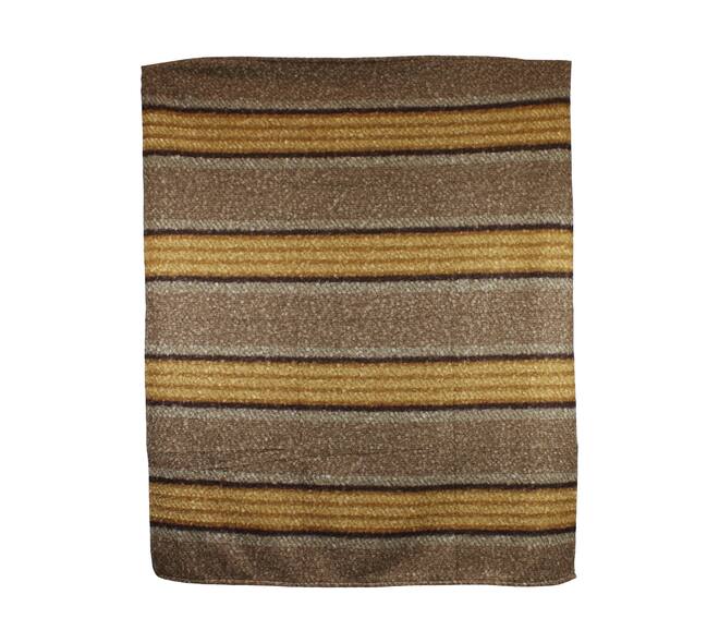 Plaid rectangular teddy polyester 125x150x0.5cm - Brown