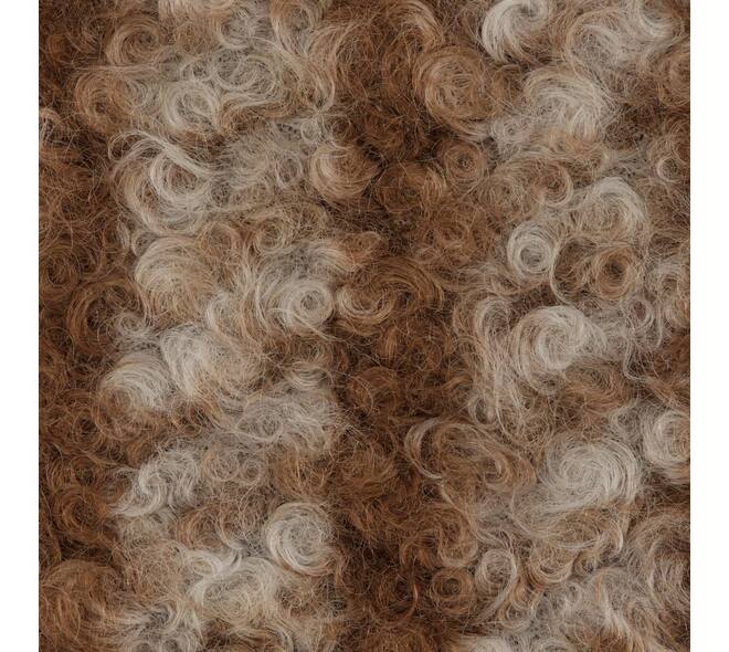 Cushion square teddy polyester 45x45x8cm - Cream