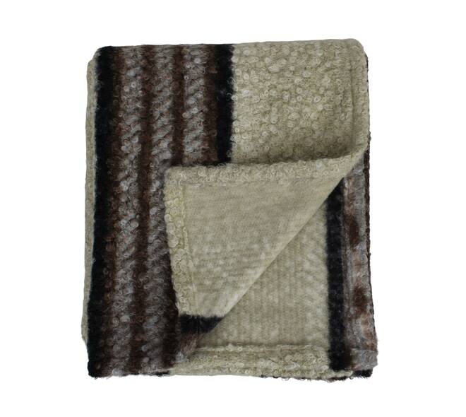 Plaid rectangular teddy polyester 125x150x0.5cm - Cream