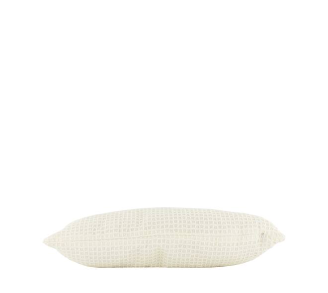 Cushion rectangular chenille polyester 50x30x8cm - White