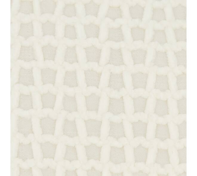 Cushion rectangular chenille polyester 50x30x8cm - White