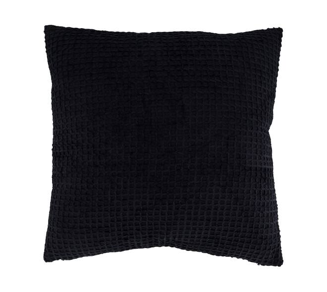 Cushion square chenille polyester 45x45x8cm - Black