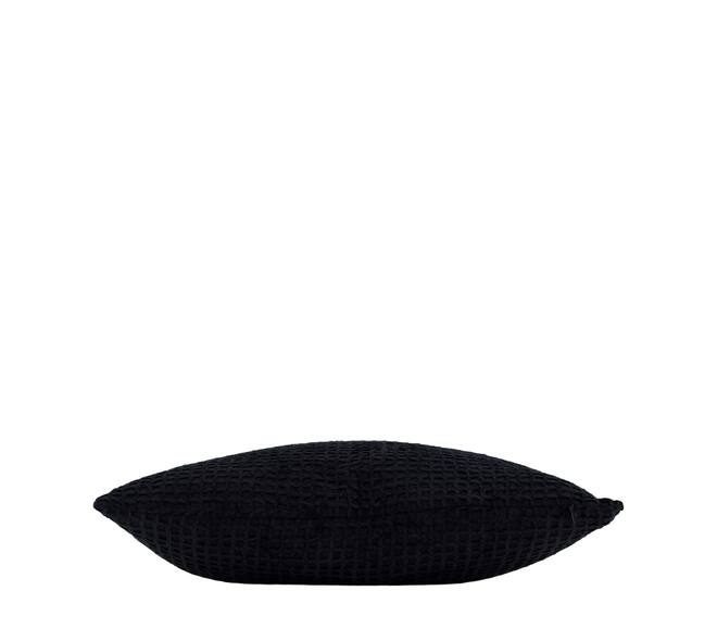 Cushion square chenille polyester 45x45x8cm - Black