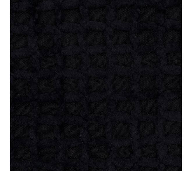 Cushion square chenille polyester 45x45x8cm - Black