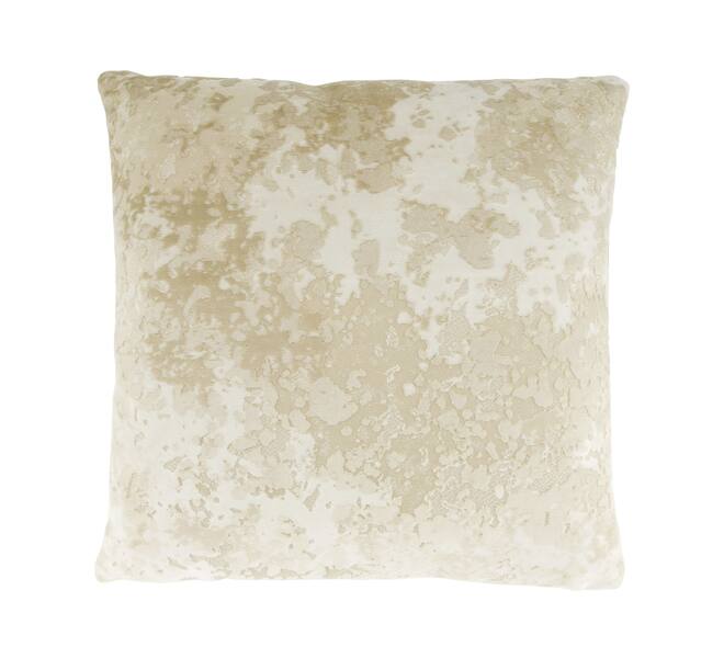 Cushion square polyester with print 45x45x8cm - Cream