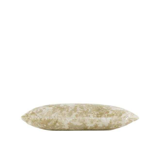 Cushion square polyester with print 45x45x8cm - Cream