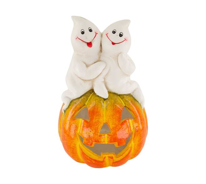 Tealight candle pumpkin magnesium 25x25x38cm - Orange