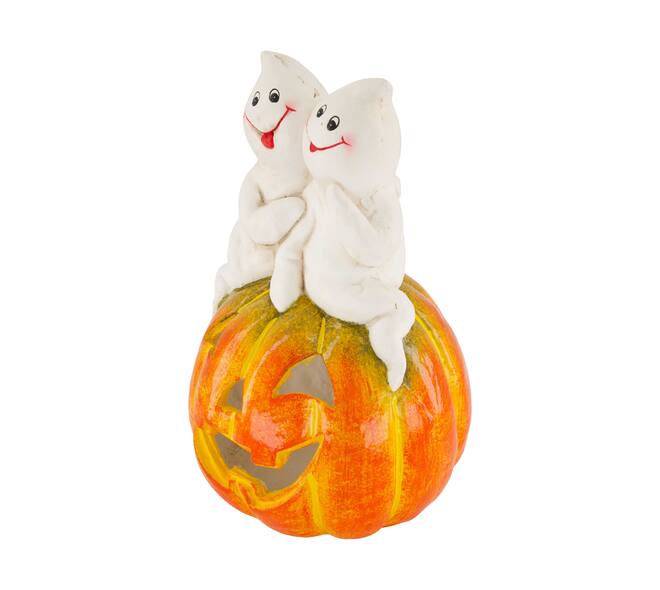 Tealight candle pumpkin magnesium 25x25x38cm - Orange