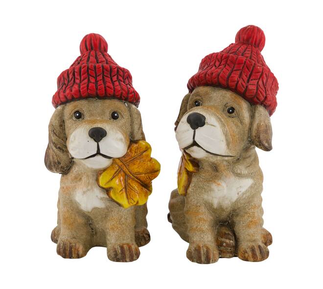 Figurine dog ceramic 11x13.5x19.5cm  - Brown