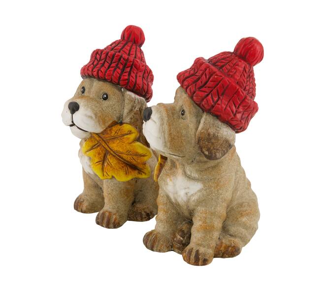 Figurine dog ceramic 11x13.5x19.5cm  - Brown