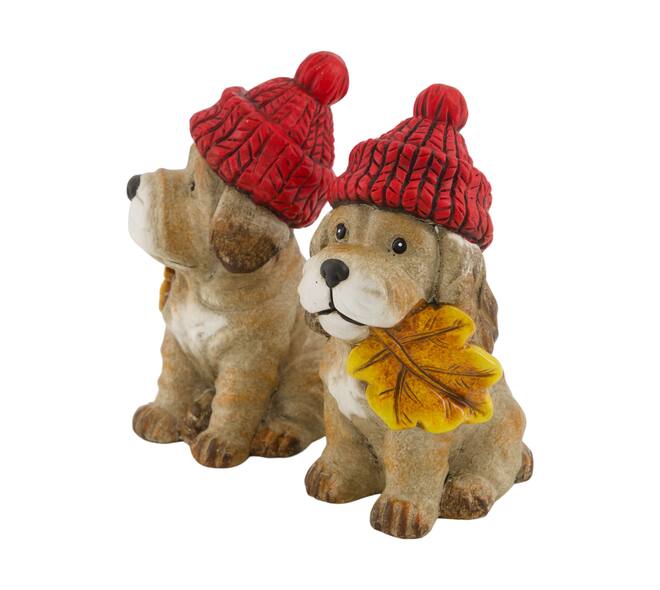 Figurine dog ceramic 11x13.5x19.5cm  - Brown