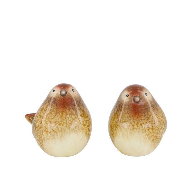 Figurine bird ceramic 9x13.5x11.5cm  - Brown