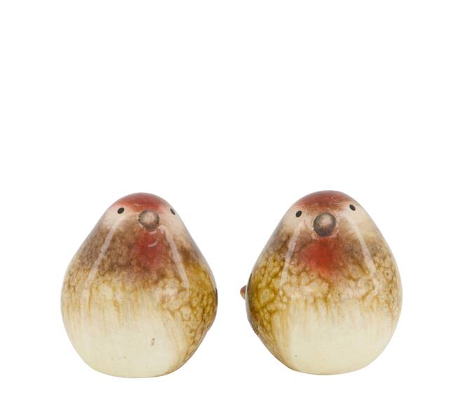 Figurine bird ceramic 7x9.5x8cm  - Brown