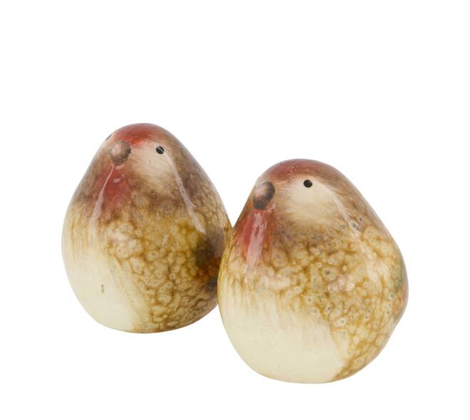 Figurine bird ceramic 7x9.5x8cm  - Brown