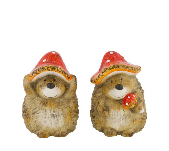 Figurine hedgehog ceramic 9.5x9.5x13cm A/2