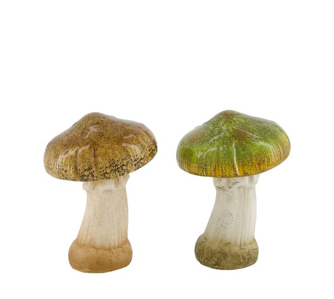 Mushroom ceramic 13x13x19cm - Green