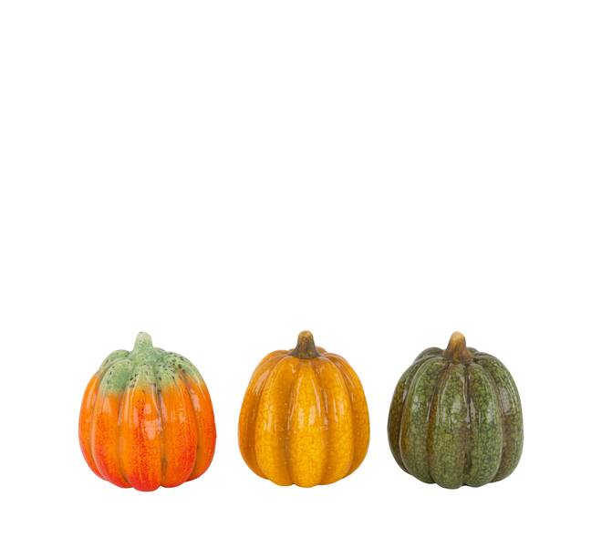 Pumpkin ceramic 9x8.5x9.5cm  - Multi