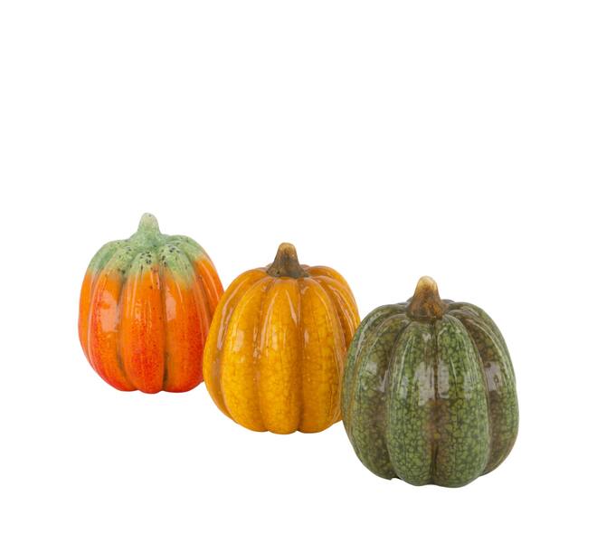 Pumpkin ceramic 9x8.5x9.5cm  - Multi