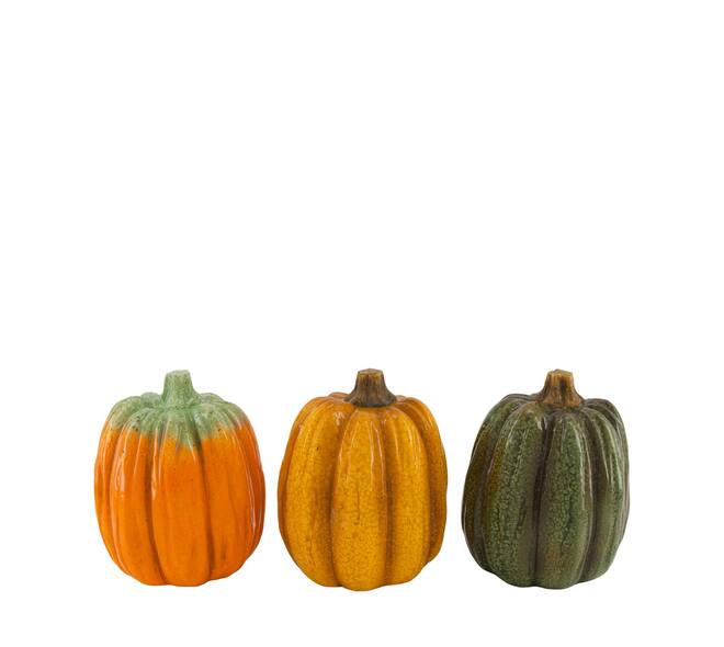 Pumpkin ceramic 13.5x13.5x17cm  - Multi
