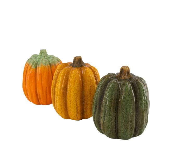 Pumpkin ceramic 13.5x13.5x17cm  - Multi