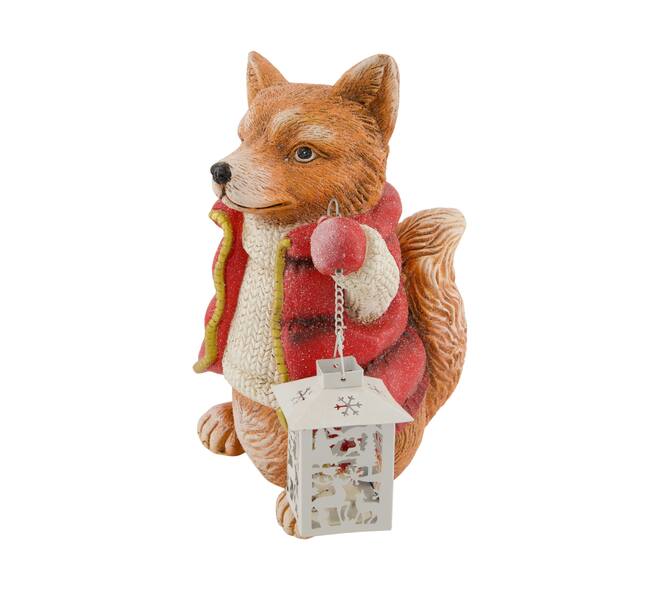 Figurine fox magnesium 23x22.5x34cm - Multi