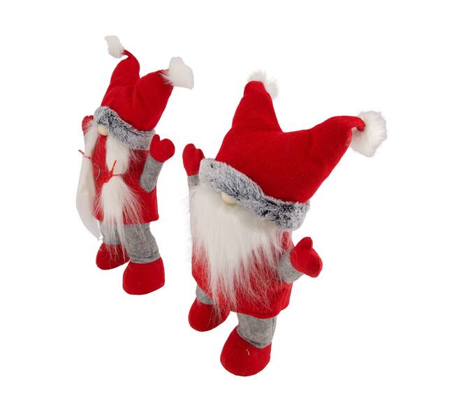 Figurine gnome fabric 26x10x35cm - Red