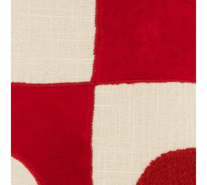 Cushion square hearts cotton 45x45x8cm
