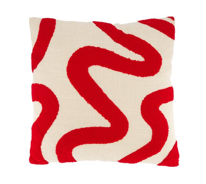 Cushion square with embroidery cotton 45x45x8cm