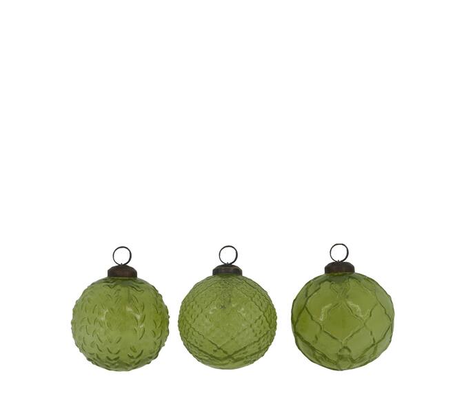 Bauble glass 7.75x7.75x7.75cm A/3