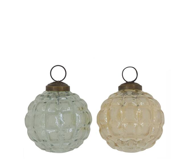 Bauble glass 7.75x7.75x7.75cm C/2