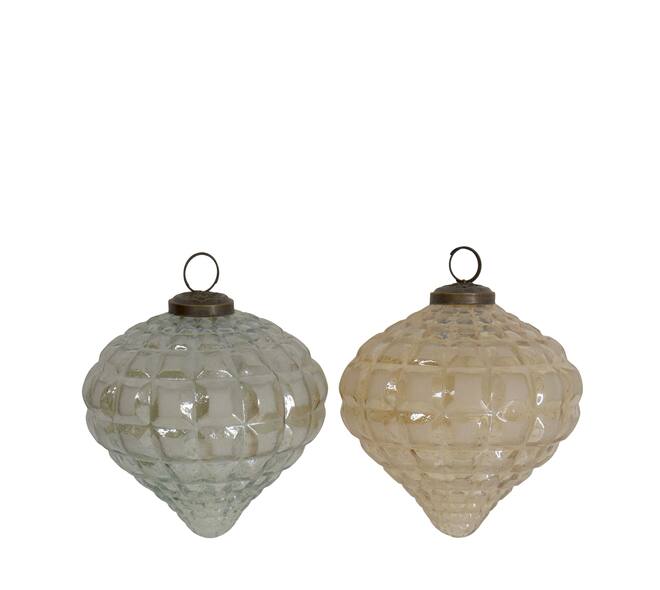 Bauble glass 12.75x12.75x12.75cm  - Multi
