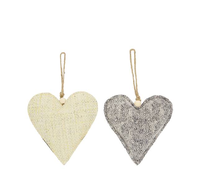 Hanger heart fabric 16x4x17cm A/2
