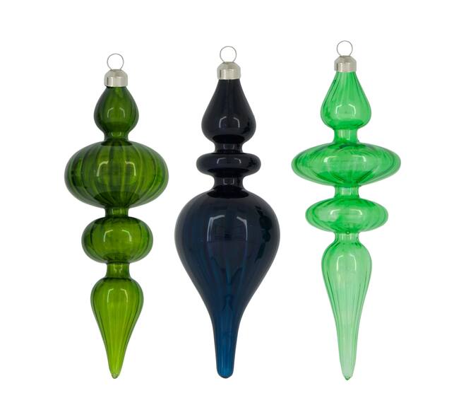 Hanger icicle glass 6x6x18cm  - Multi