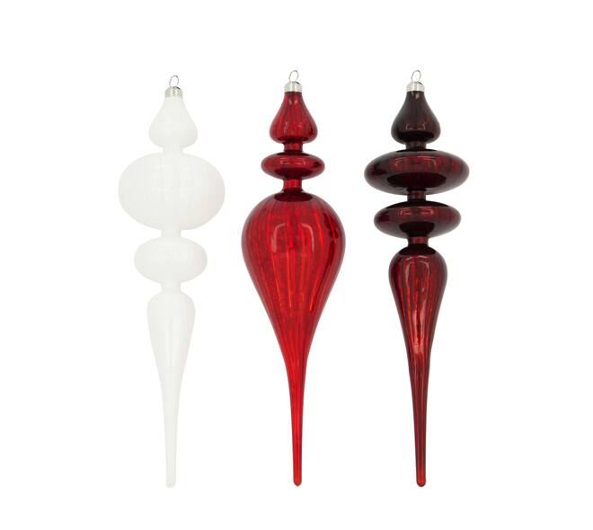 Hanger icicle glass 8x8x30cm C/3