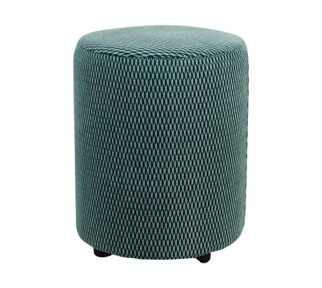 Pouf round poplar wood fabric 38x38x48cm