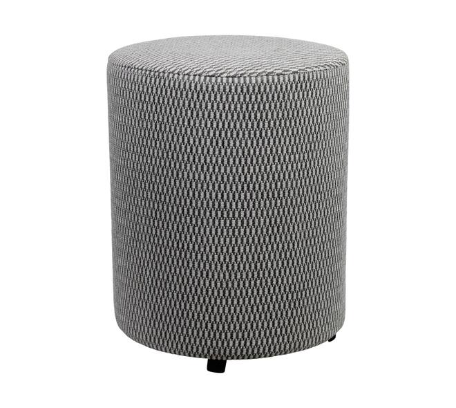 Pouf round poplar wood fabric 38x38x48cm