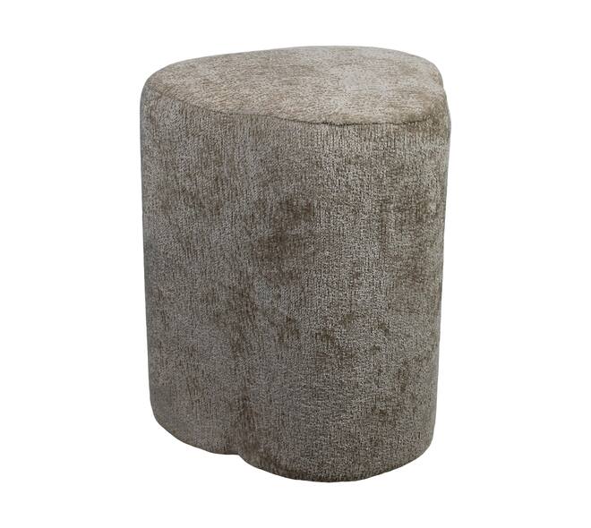 Pouf organic poplar wood fabric 38x38x48cm