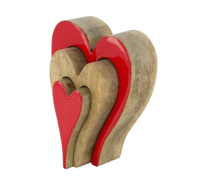 Heart mango wood 13x3x16cm - Natural