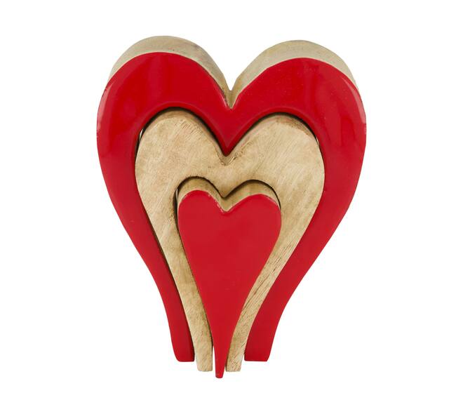 Heart mango wood 16x4x20cm